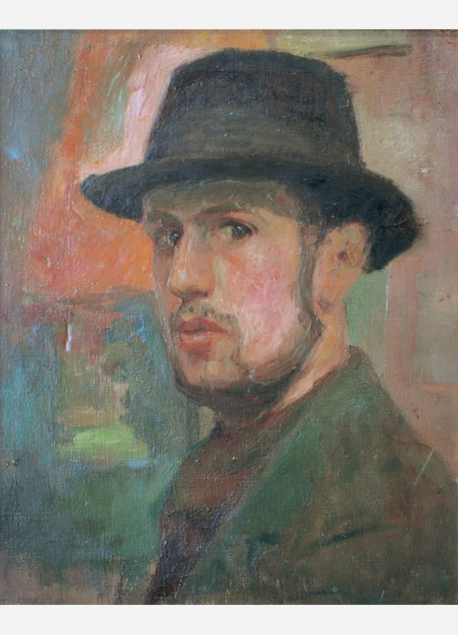 andre-tondu-autoportrait-au-chapeau