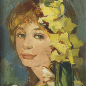 Pierre Jérôme, Viviane with Yellow Gladiolus