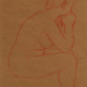 Maurice Savin Nude Leaning on Her Elbows