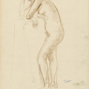 André Tondu Nude Leaning on Her Elbows