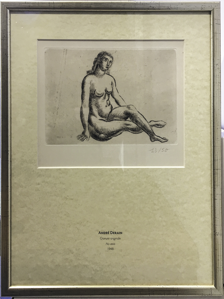 André Derain Nu assis gravure
