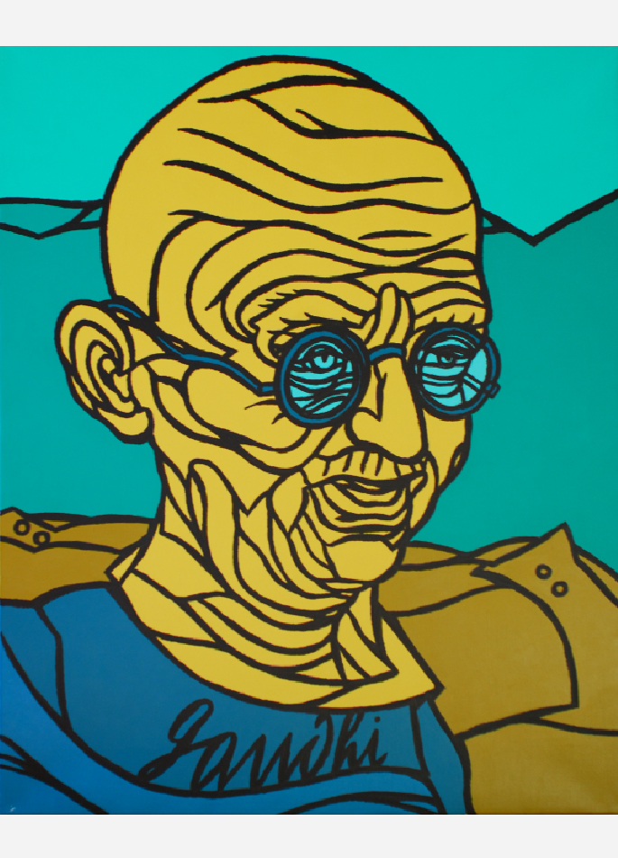 Gandhi by Valerio Adami