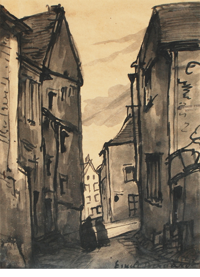 Émile Bernard Ruelle ruelle aux deux personnages