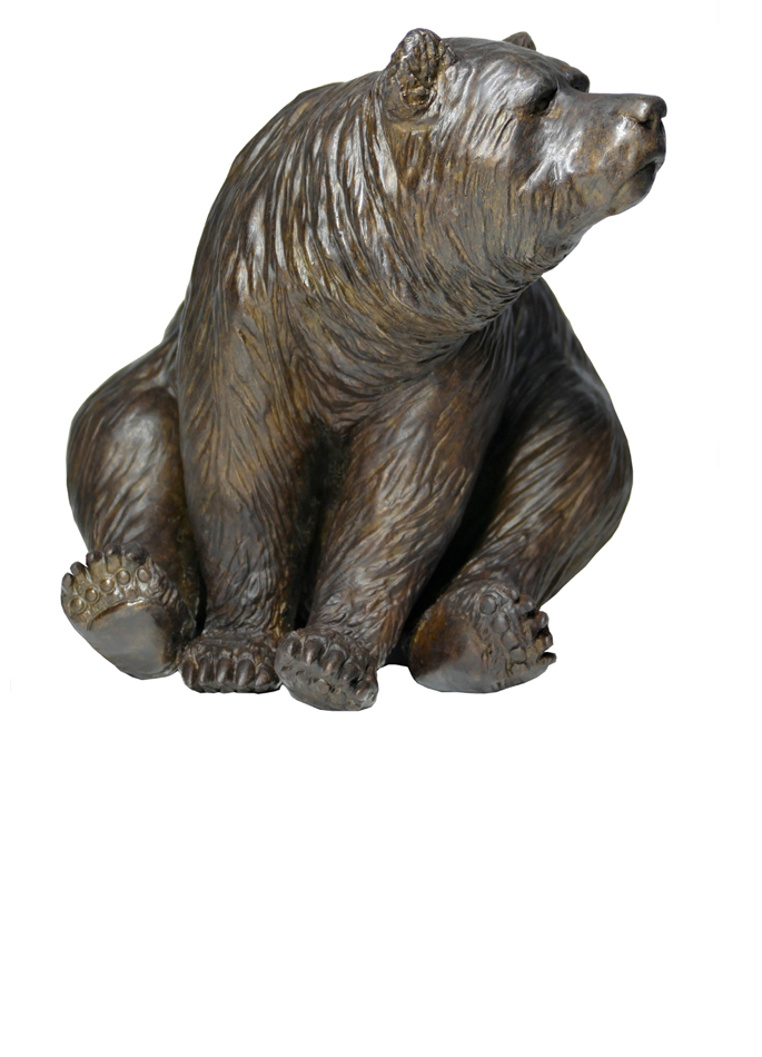 Damien Colcombet bronze Seating Brown Bear