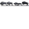 Damien Colcombet animal bronze Galoping American Bisons