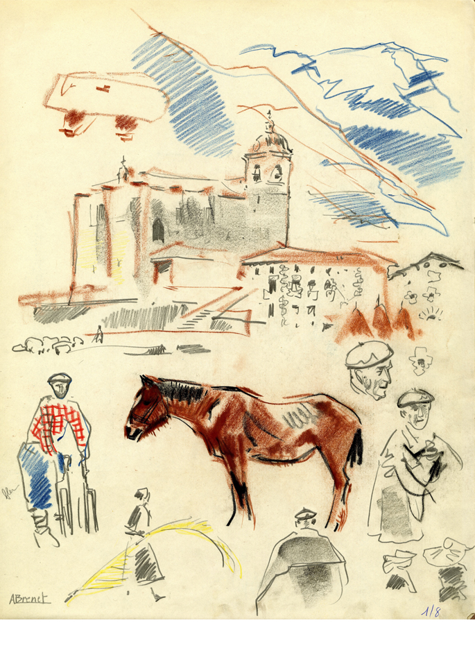 Albert Brenet drawing Spain