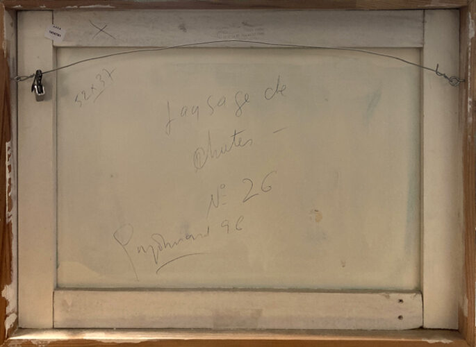 Gérard Guyomard acrylique sur toile Paysage de chutes n°26 signature