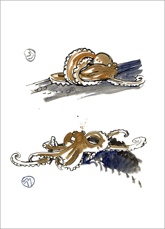 Mathurin Méheut print The Octopus: behavior study "Regarde..." Mathurin Méheut print The Octopus behavior study "Regarde..."