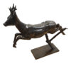 Damien Colcombet bronze animalier Chevreuil sautant en vol