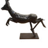 Damien Colcombet bronze animalier Chevreuil sautant en vol
