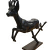 Damien Colcombet bronze animalier Chevreuil sautant en vol