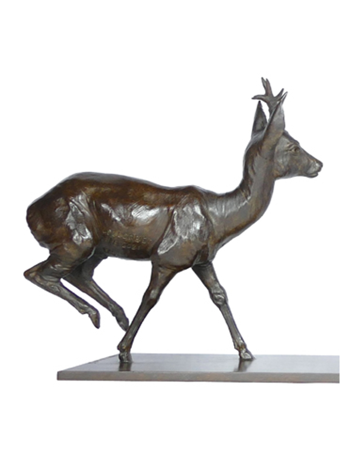 Damien Colcombet bronze animalier Chevreuil sautant 2