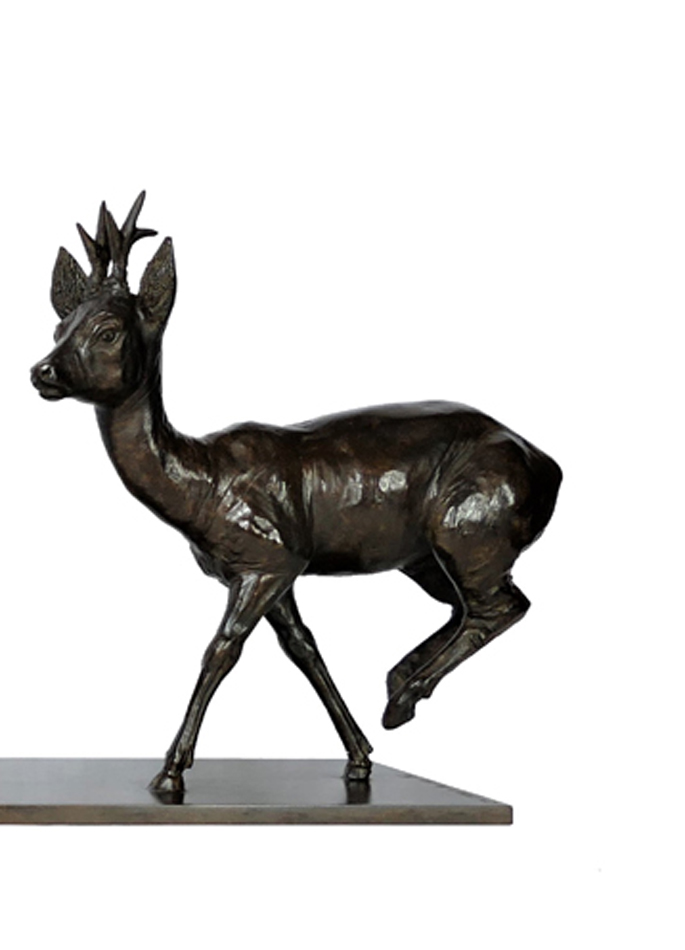 Damien Colcombet bronze animalier Chevreuil sautant 2