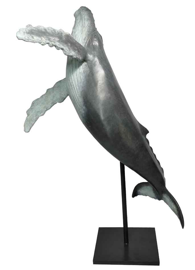 Damien Colcombet bronze Baleine à bosse sautant