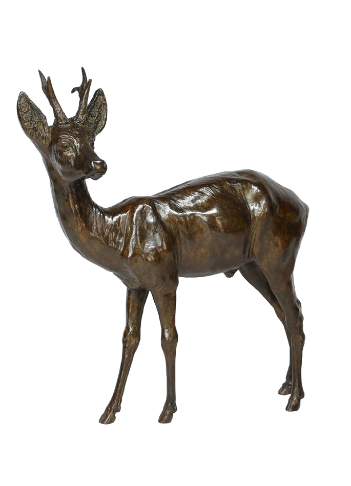Damien Colcombet bronze Le Brocard (chevreuil mâle)