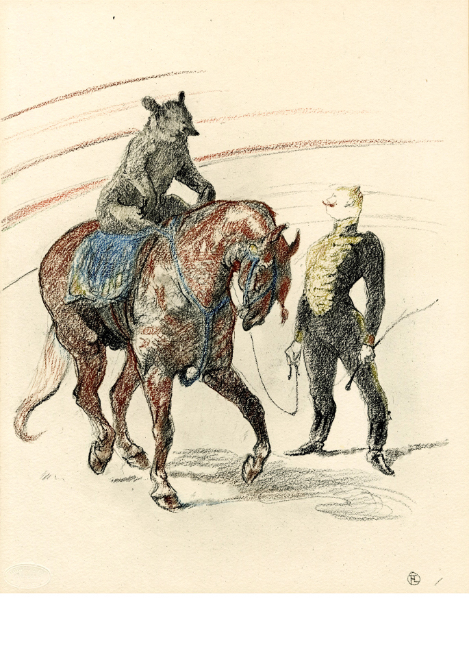 Toulouse-Lautrec Travail de l'ours sur le panneau