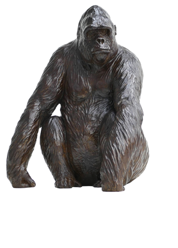Le Gorille Thales sculpture bronze Damien Colcombet