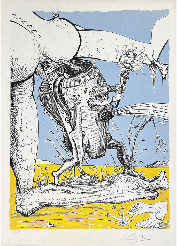 Dalí - Les songes drolatiques de Pantagruel Rabelais lithographie