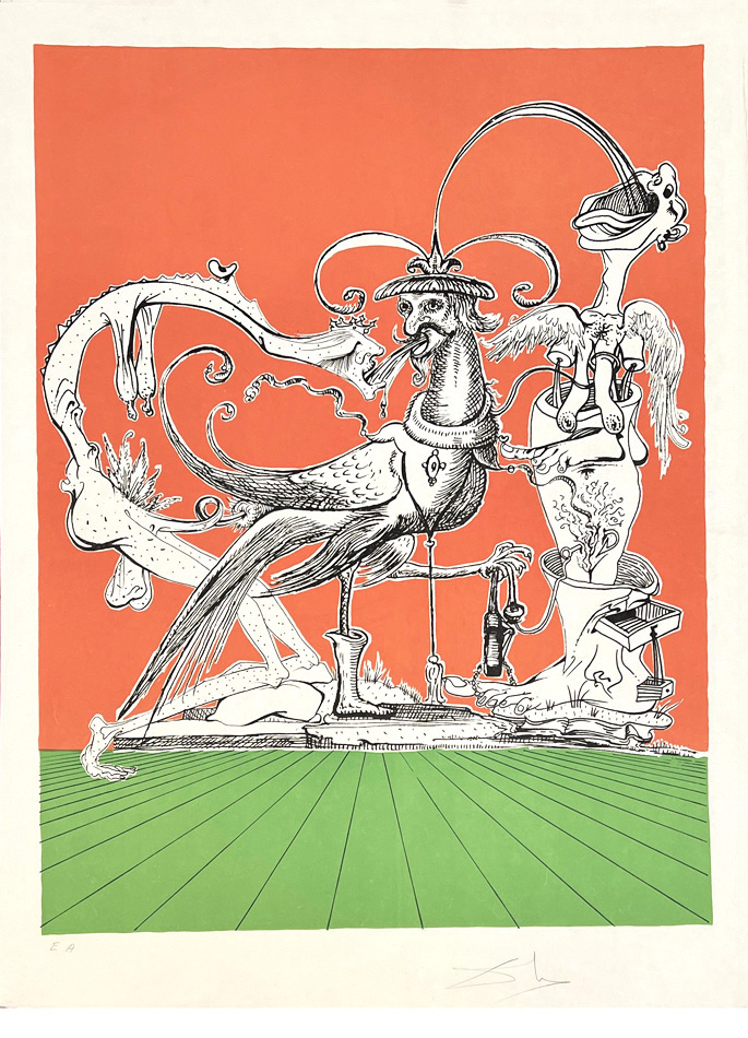 Dalí - Les songes drolatiques de Pantagruel Rabelais lithographie