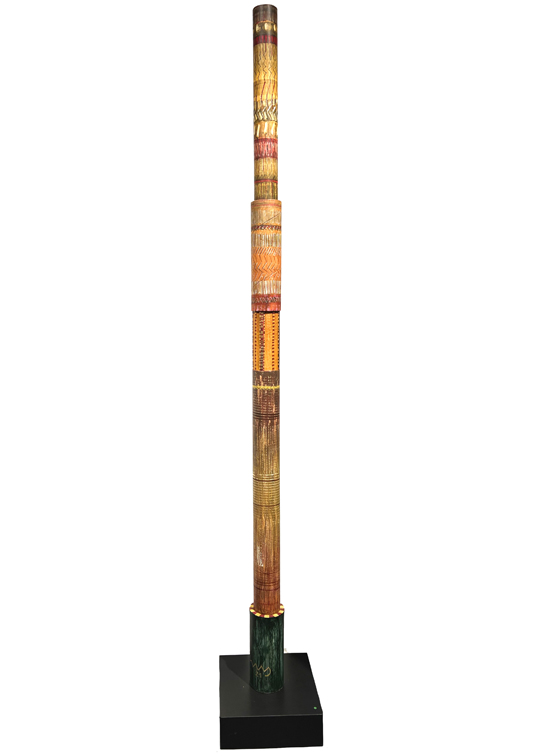 Michel Desfeux Totem 8 acrylique sur carton Centre Cristel Éditeur d'Art Saint-Malo