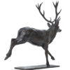 Damien Colcombet Grand cerf courant sculpture animalière bronze
