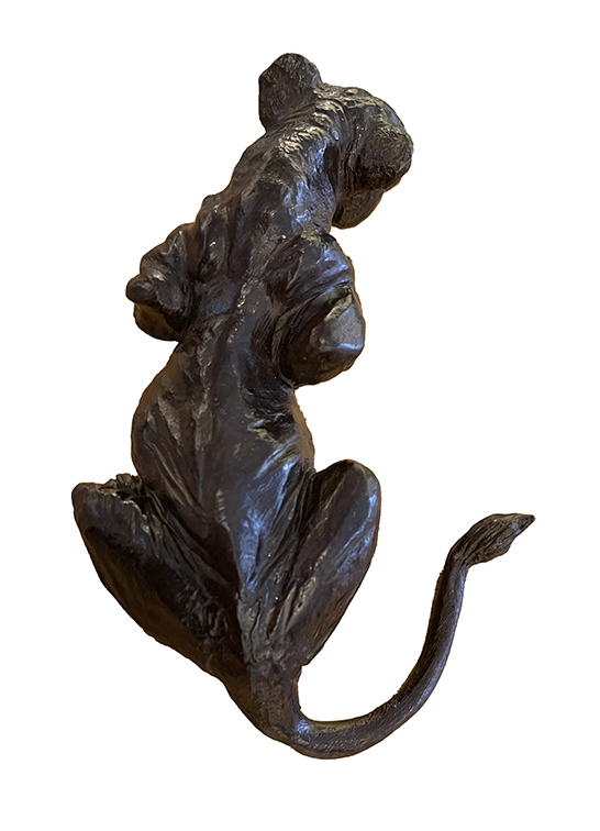 Damien Colcombet Petite Lionne couchée sculpture animalière bronze