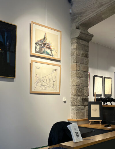 Exposition Raymon Moretti Le Trait du génie au Centre Cristel Éditeur d'Art à Saint-Malo en Bretagne (dessins, peintures...)