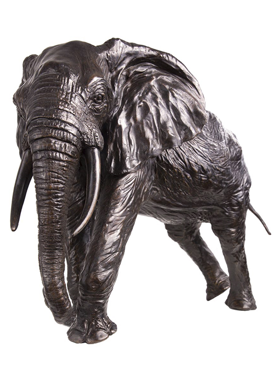 Damien Colcombet Le septième éléphant bronze sculpture Centre Cristel