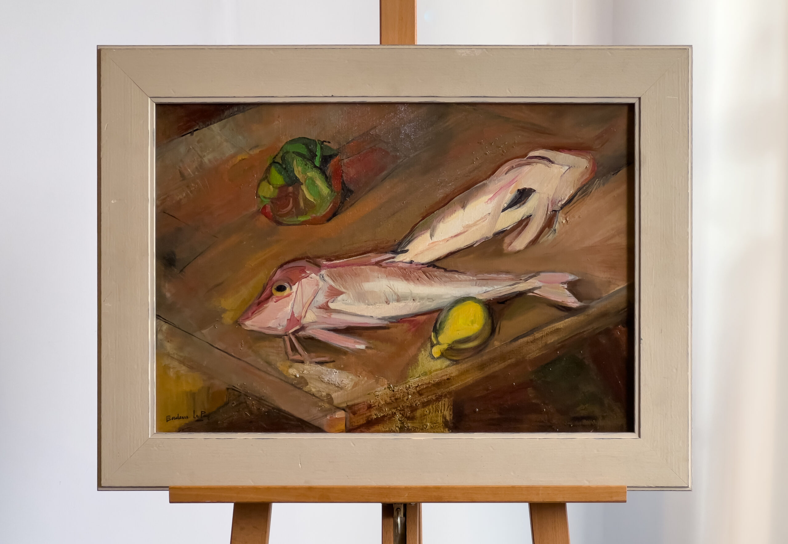 Les Rougets, huile sur toile de André Bordeaux Le Pecq