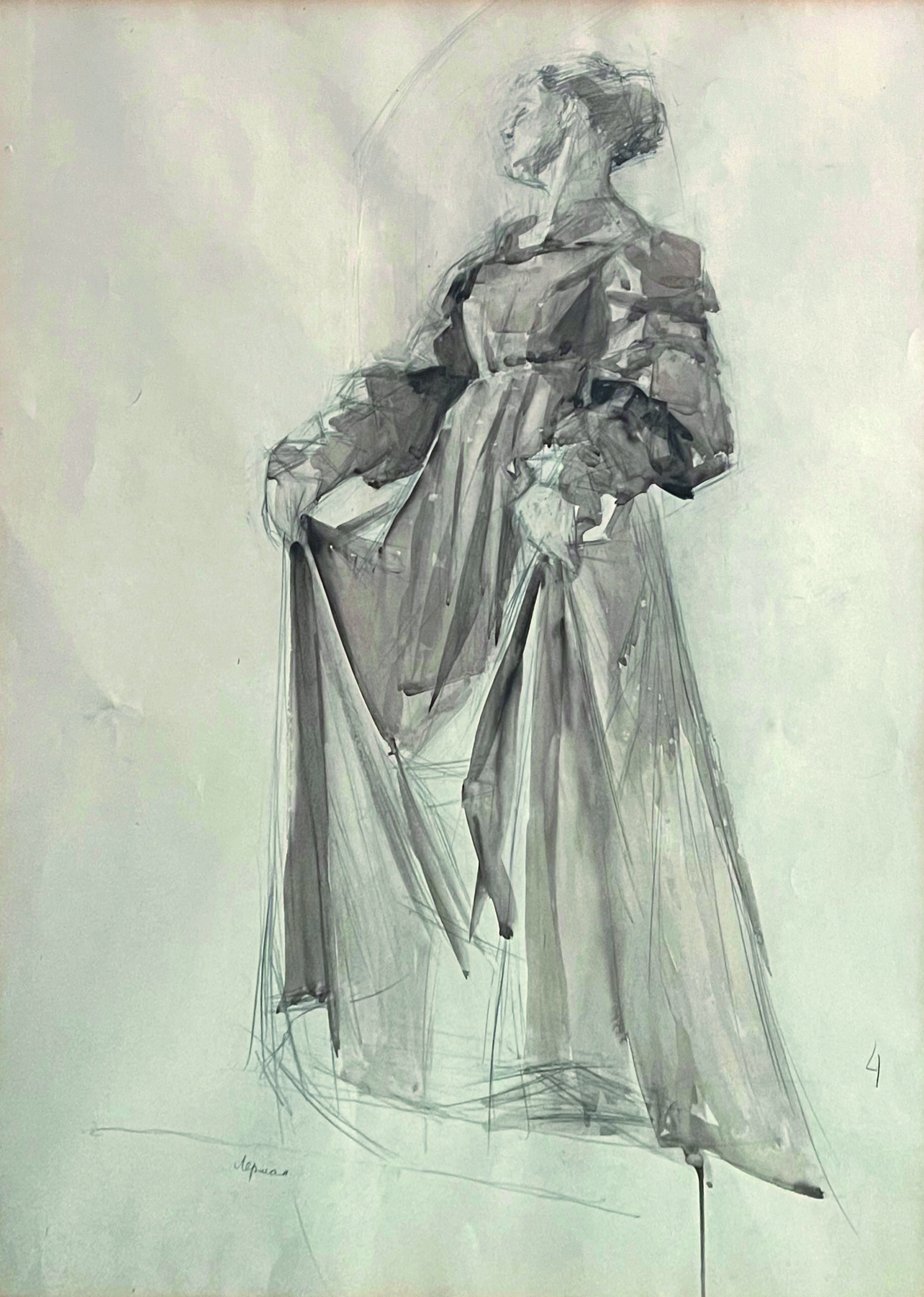 Zoya Lerman tableau du mois lavis d'encre L'Ukrainienne