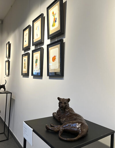 Exposition Centre Cristel Éditeur d'Art à Saint-Malo La Grande Parade des chats Damien Colcombet & Leonor Fini