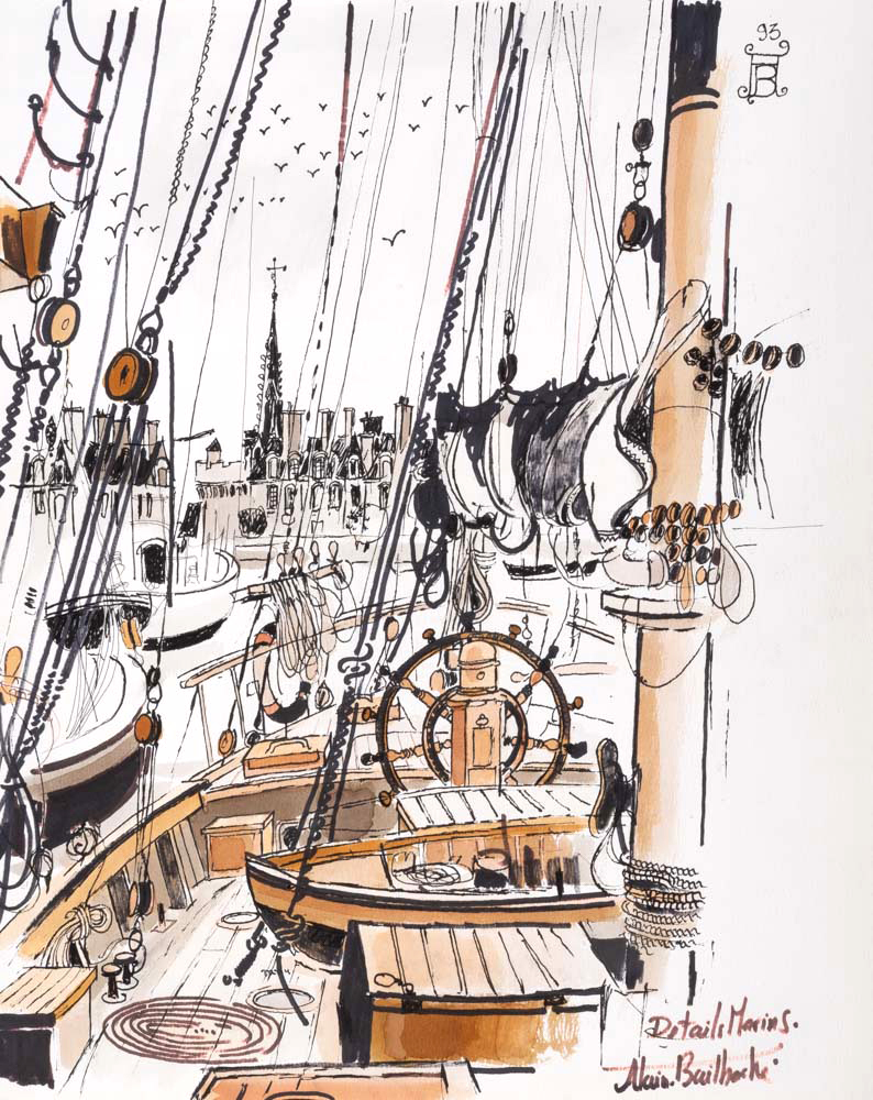 Exposition Alain Bailhache Détail marin Saint-Malo Centre Cristel Éditeur d'Art Saint-Malo