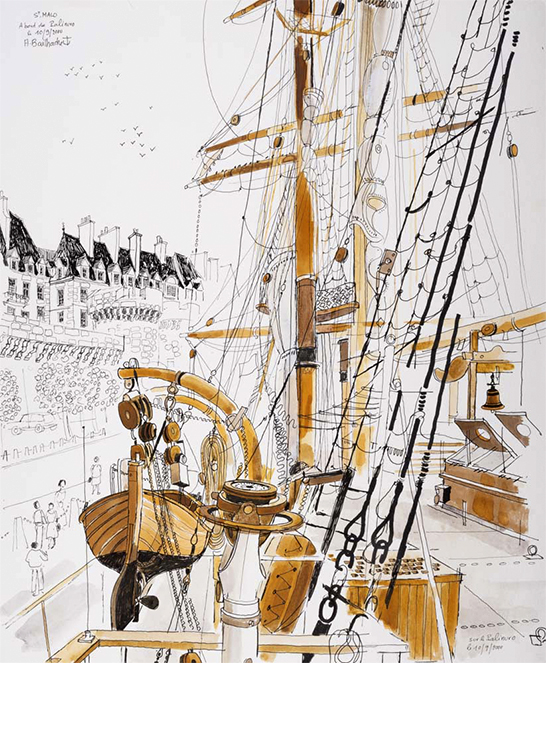 Exposition Alain Bailhache A bord du Paluniro Saint-Malo Centre Cristel Éditeur d'Art Saint-Malo