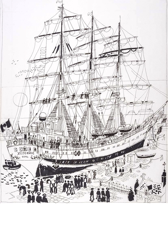 Exposition Alain Bailhache Bateau Xepcohec Saint-Malo Bretagne Centre Cristel Éditeur d'Art Saint-Malo