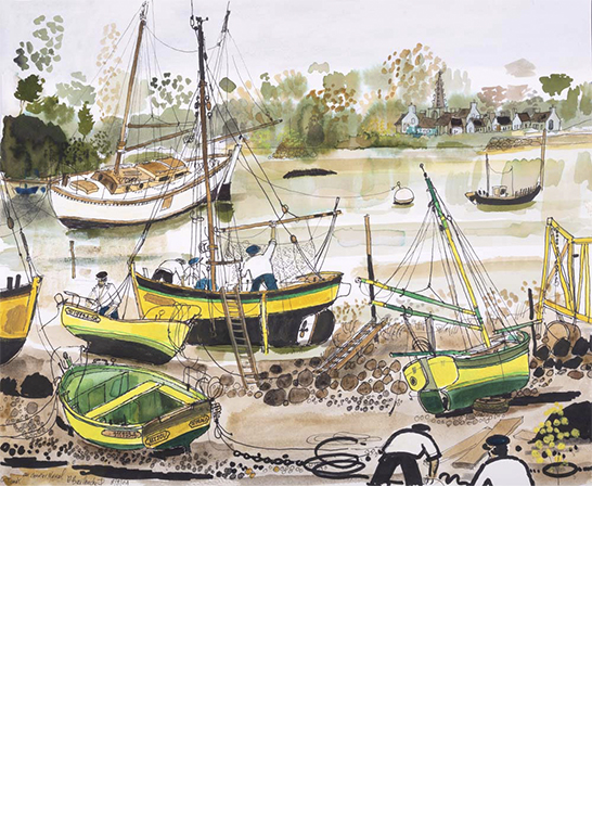 Exposition Alain Bailhache Chantier naval au Tanet Centre Cristel Éditeur d'Art Saint-Malo