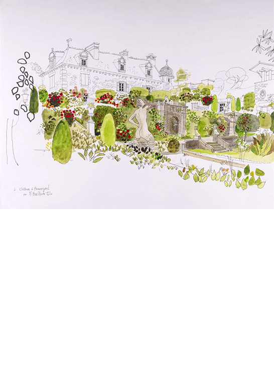 Alain Bailhache encre Château de Beauregard Saint-Malo Centre Cristel Éditeur d'Art