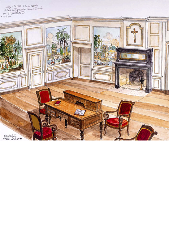 Alain Bailhache encre Collège de Saint-Malo Bretagne Centre Cristel Éditeur d'Art