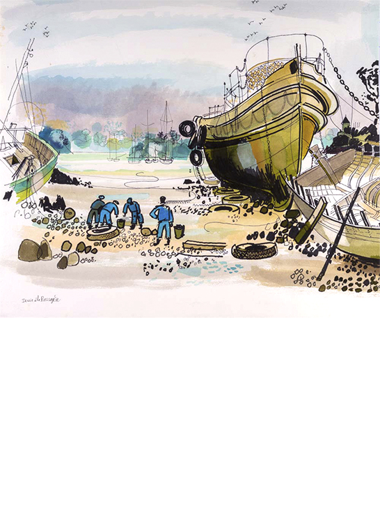 Exposition Alain Bailhache Dessin à la passagère Centre Cristel Éditeur d'Art Saint-Malo