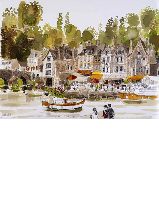 Exposition Alain Bailhache Dinan le port Centre Cristel Éditeur d'Art Saint-Malo