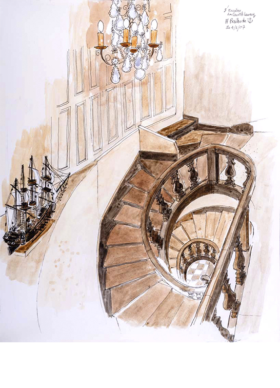 Exposition Alain Bailhache Escalier des Courtils Launay Saint-Malo Bretagne Centre Cristel Éditeur d'Art Saint-Malo