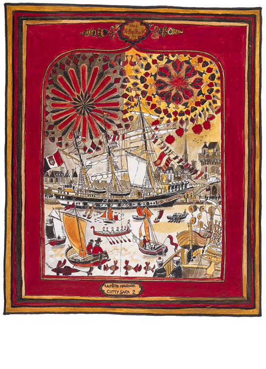 Alain Bailhache encre Fête marine Saint-Malo Centre Cristel Éditeur d'Art