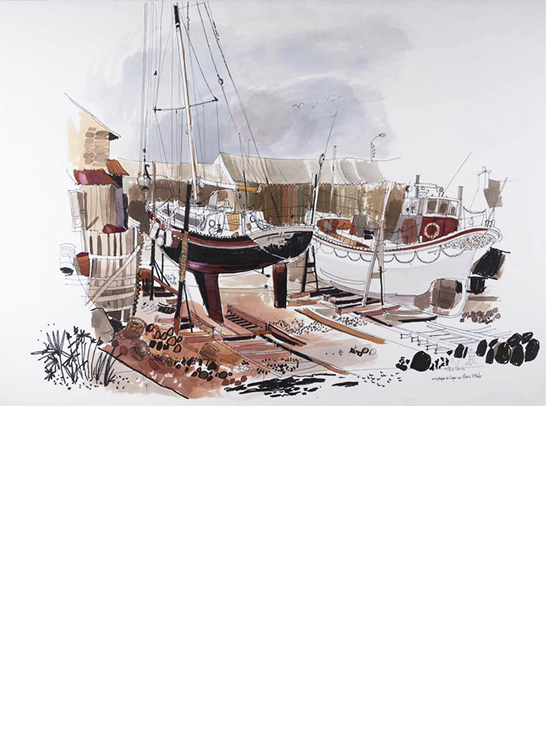 Exposition Alain Bailhache Graphique de coques à Saint-Malo Centre Cristel Éditeur d'Art Saint-Malo