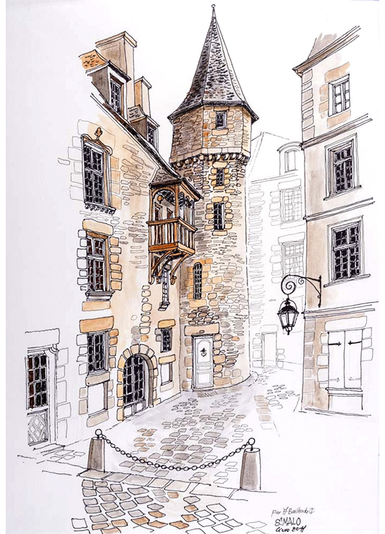 Exposition Alain Bailhache Hôtel Houssaye Saint-Malo Bretagne Centre Cristel Éditeur d'Art Saint-Malo