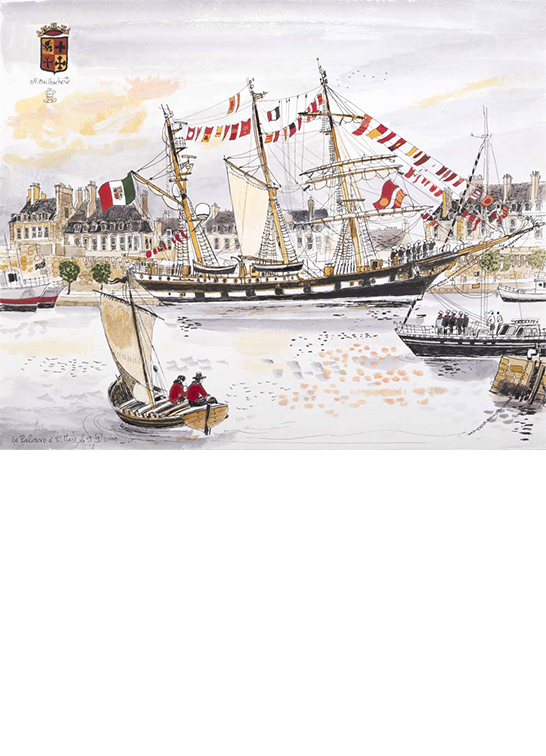 Alain Bailhache encre Le Paluniro à Saint-Malo Centre Cristel Éditeur d'Art