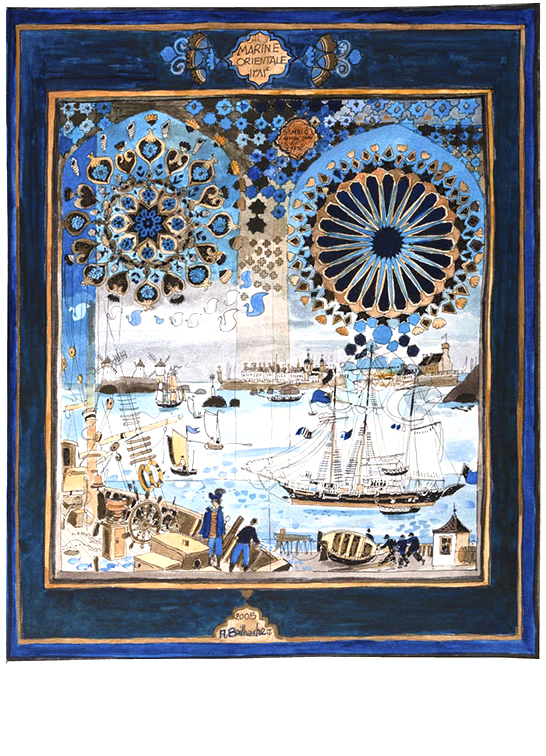 Alain Bailhache encre Marine orientale Saint-Malo Centre Cristel Éditeur d'Art