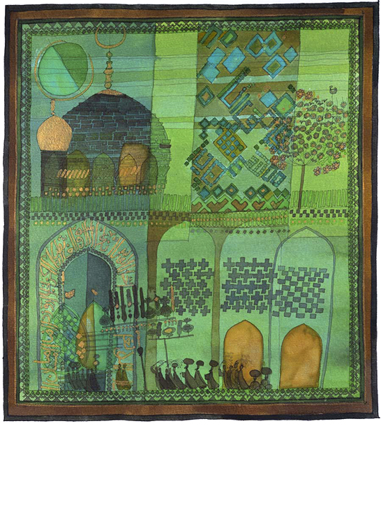 Alain Bailhache encre Portail de Mosquée Centre Cristel Éditeur d'Art