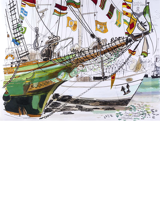 Exposition Alain Bailhache Proue de l'Asgard II Centre Cristel Éditeur d'Art Saint-Malo