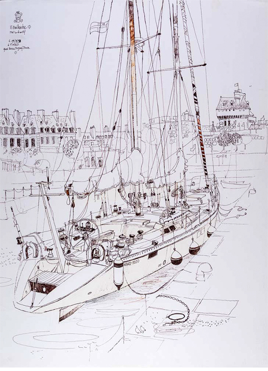 Exposition Alain Bailhache Quai bassin Dugay Trouin Saint-Malo Centre Cristel Éditeur d'Art Saint-Malo
