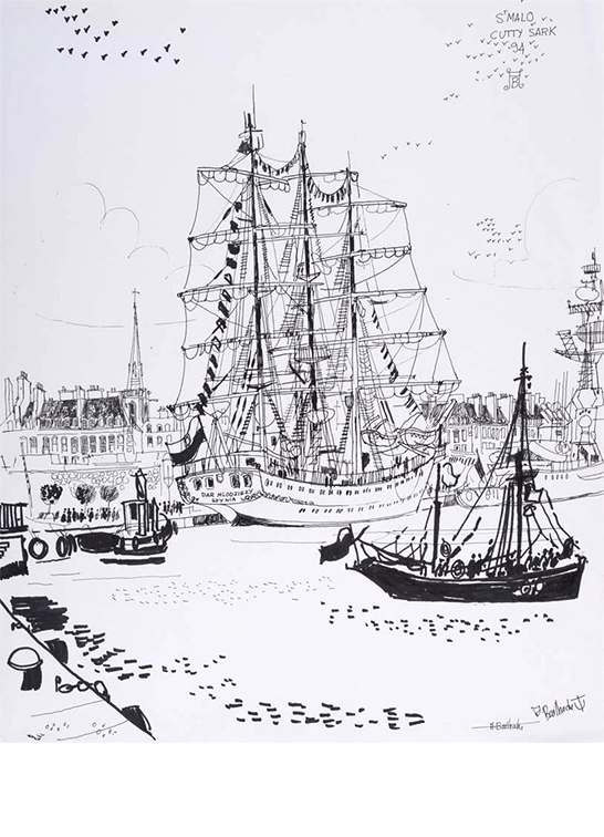 Exposition Alain Bailhache Saint-Malo Cutty Sark Centre Cristel Éditeur d'Art Saint-Malo