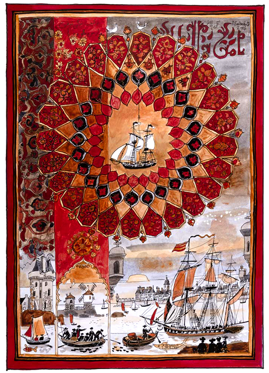Alain Bailhache encre Saint-Malo Solidor rouge Centre Cristel Éditeur d'Art